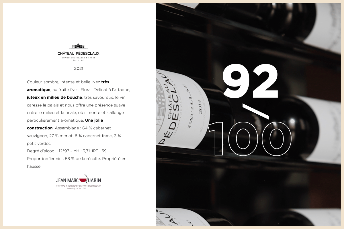 Château Pédesclaux 2021 disponible En Primeur - Chateau Pedesclaux