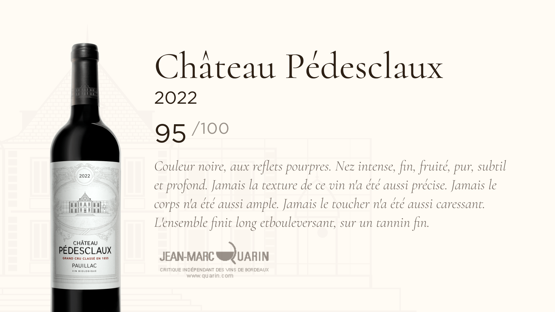 Château Pédesclaux 2022, notre premier millésime  certifié bio est désormais disponible - Chateau Pedesclaux